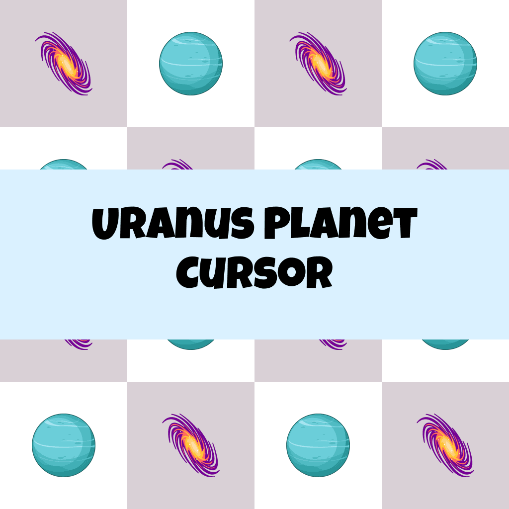 Preview Uranus Planet cursor custom cursor pack